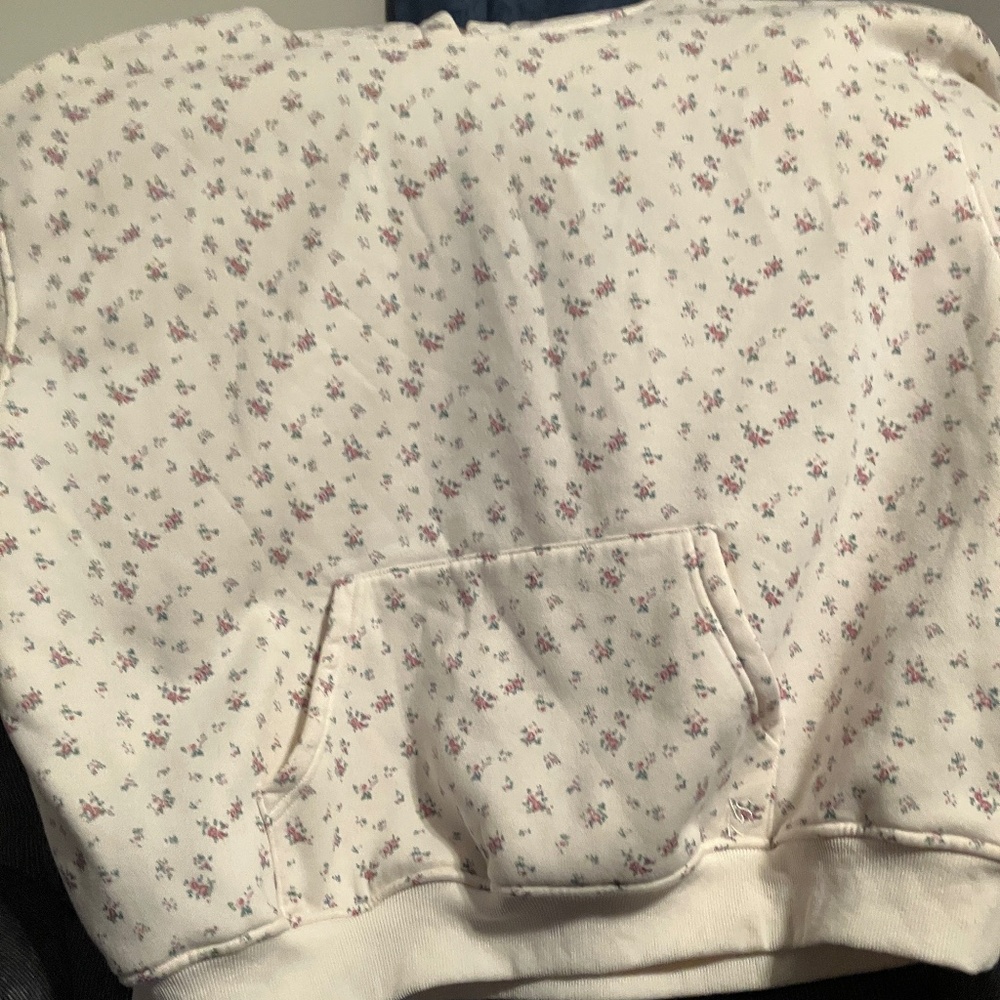 Altar’d State AS revival pick up hoodie cream with pink flowers size XL